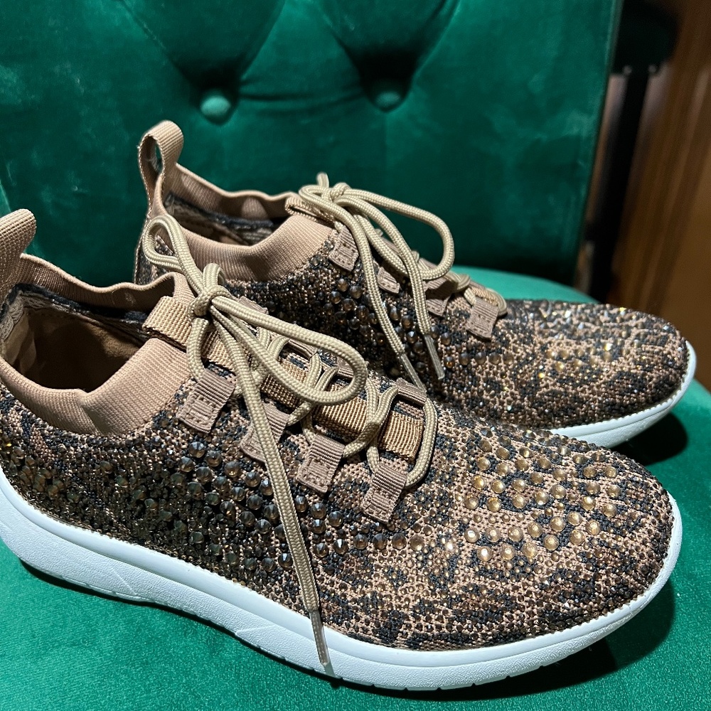 Women’s Aqua College Waterproof Bling Sneakers